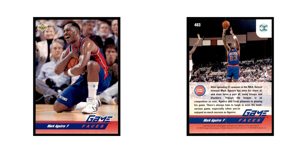 1992 Upper Deck Mark Aguirre Basketball Cards #483