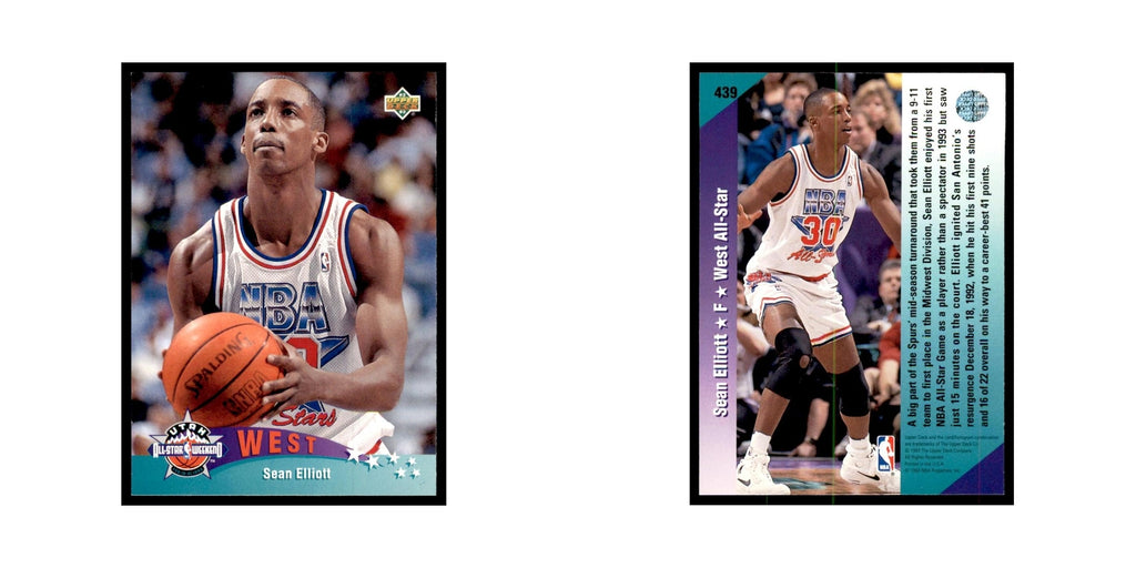 1992 Upper Deck Sean Elliott Basketball Cards #439