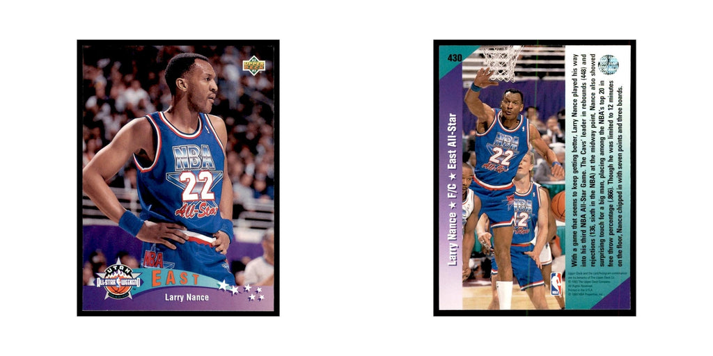 1992 Upper Deck Larry Nance Basketball Cards #430