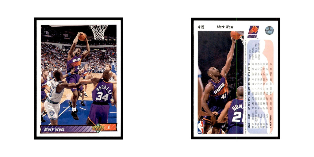 1992 Upper Deck Mark West Basketball Cards #415