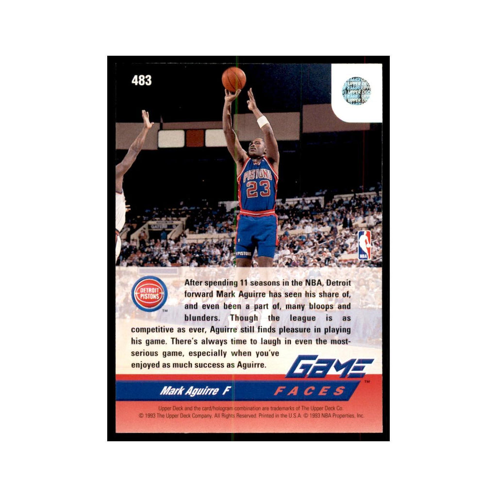 1992 Upper Deck Mark Aguirre Basketball Cards #483