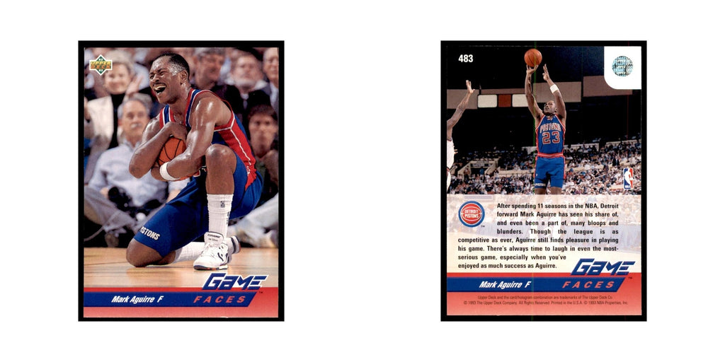 1992 Upper Deck Mark Aguirre Basketball Cards #483