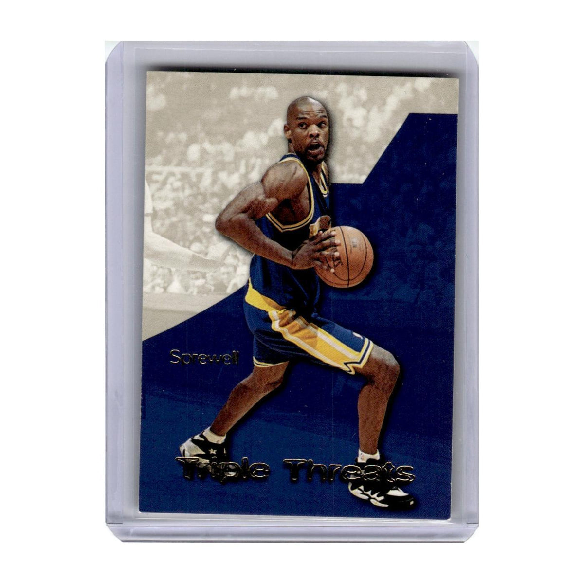 1996 SkyBox Premium Triple Threats Latrell Sprewell Golden State Warriors #TT3