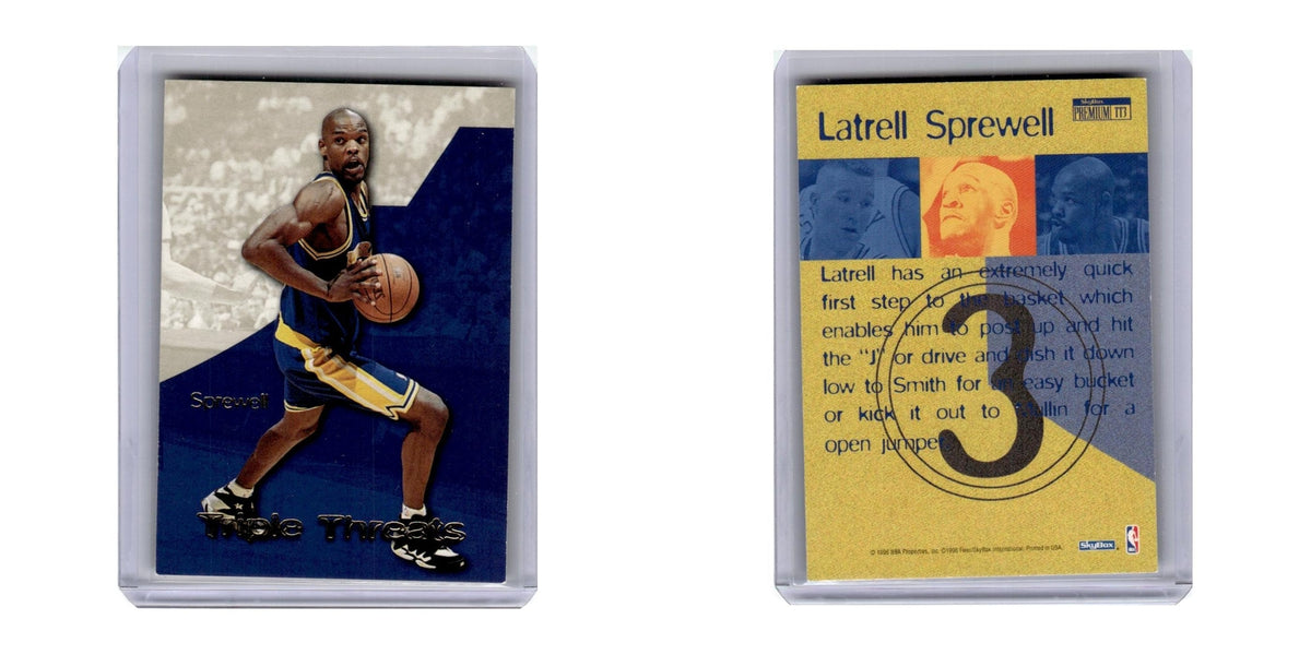 1996 SkyBox Premium Triple Threats Latrell Sprewell Golden State Warriors #TT3