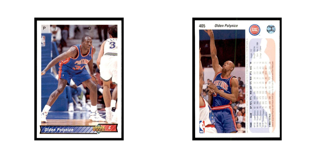 1992 Upper Deck Olden Polynice Basketball Cards #405