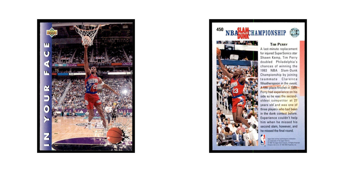 1992 Upper Deck Tim Perry Basketball Cards #450