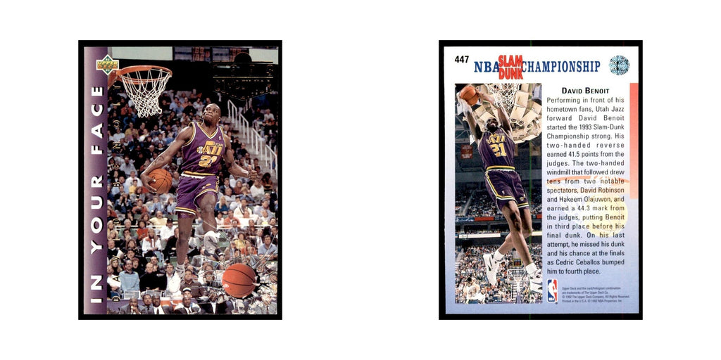 1992 Upper Deck David Benoit Basketball Cards #447