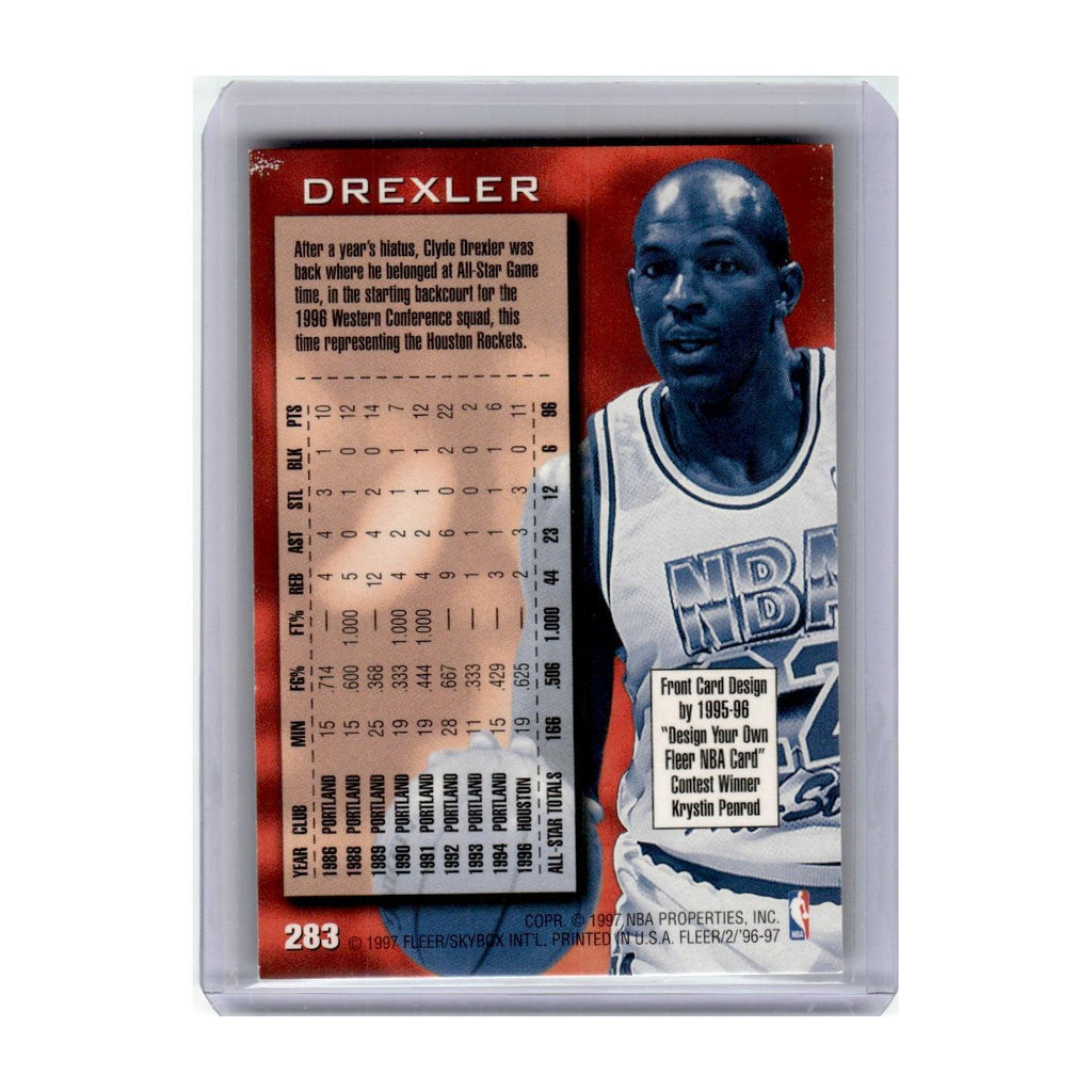 1996 Fleer Clyde Drexler Rockets #283