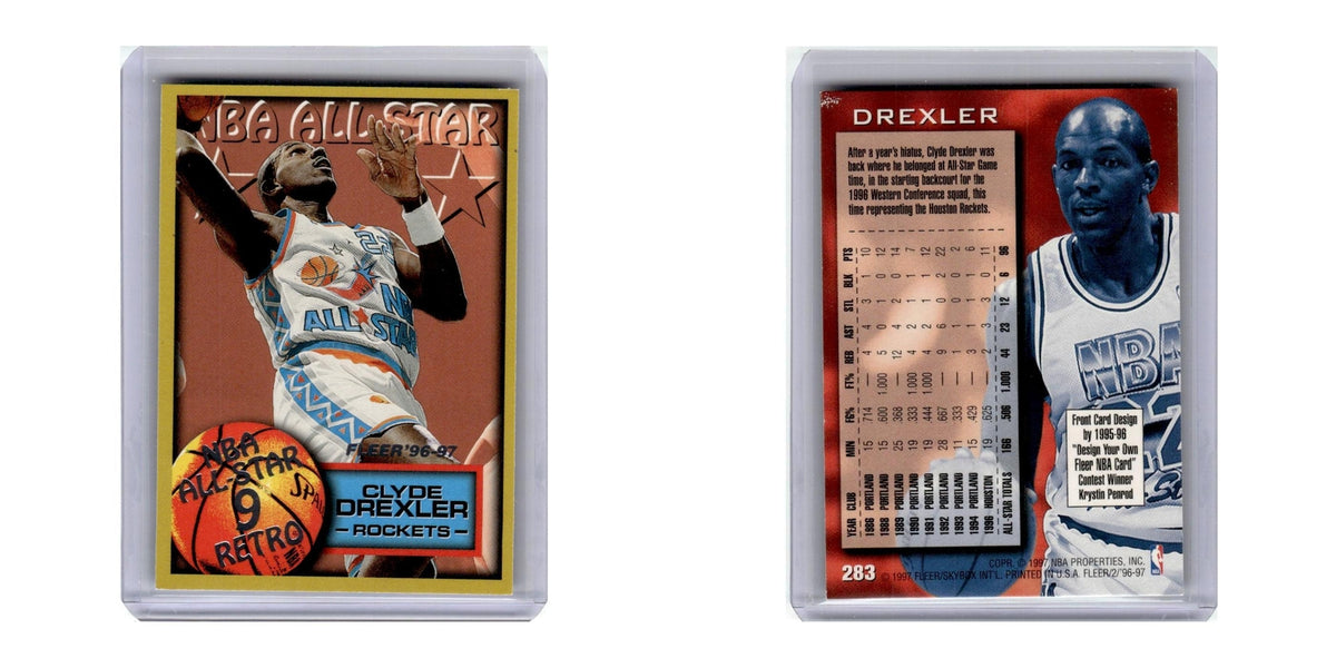 1996 Fleer Clyde Drexler Rockets #283