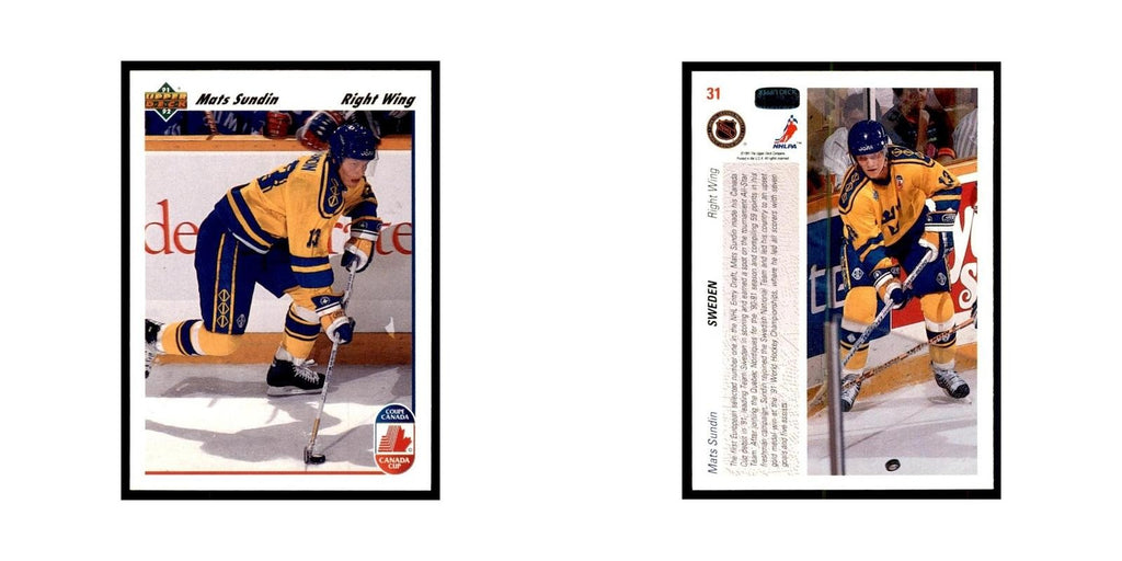 1991 Upper Deck Mats Sundin Hockey Cards #31