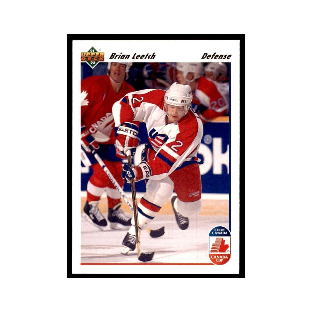 1991 Upper Deck Brian Leetch Hockey Cards #35