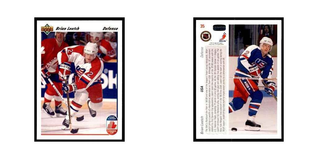 1991 Upper Deck Brian Leetch Hockey Cards #35