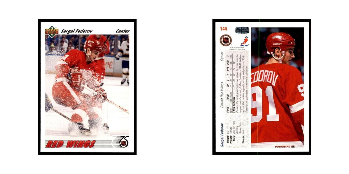 1991 Upper Deck Sergei Fedorov Hockey Cards #144