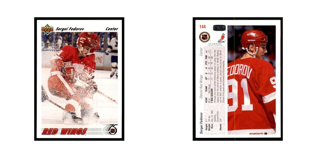 1991 Upper Deck Sergei Fedorov Hockey Cards #144