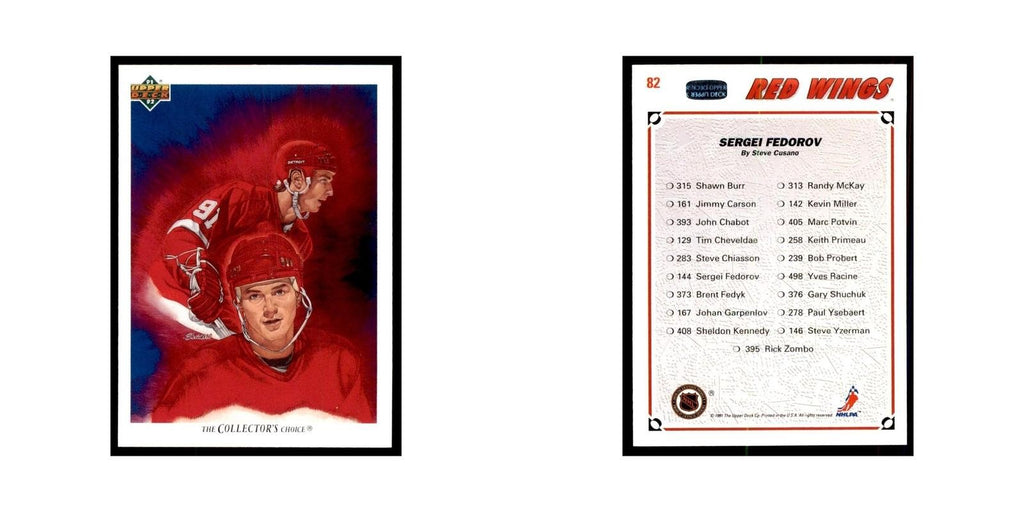 1991 Upper Deck Sergei Fedorov Hockey Cards #82