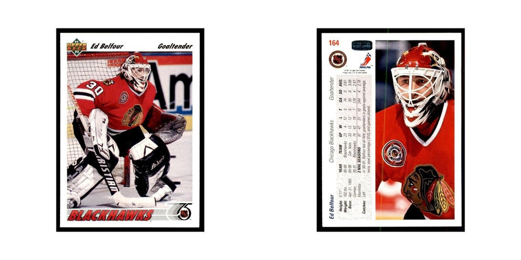 1991 Upper Deck Ed Belfour Hockey Cards #164