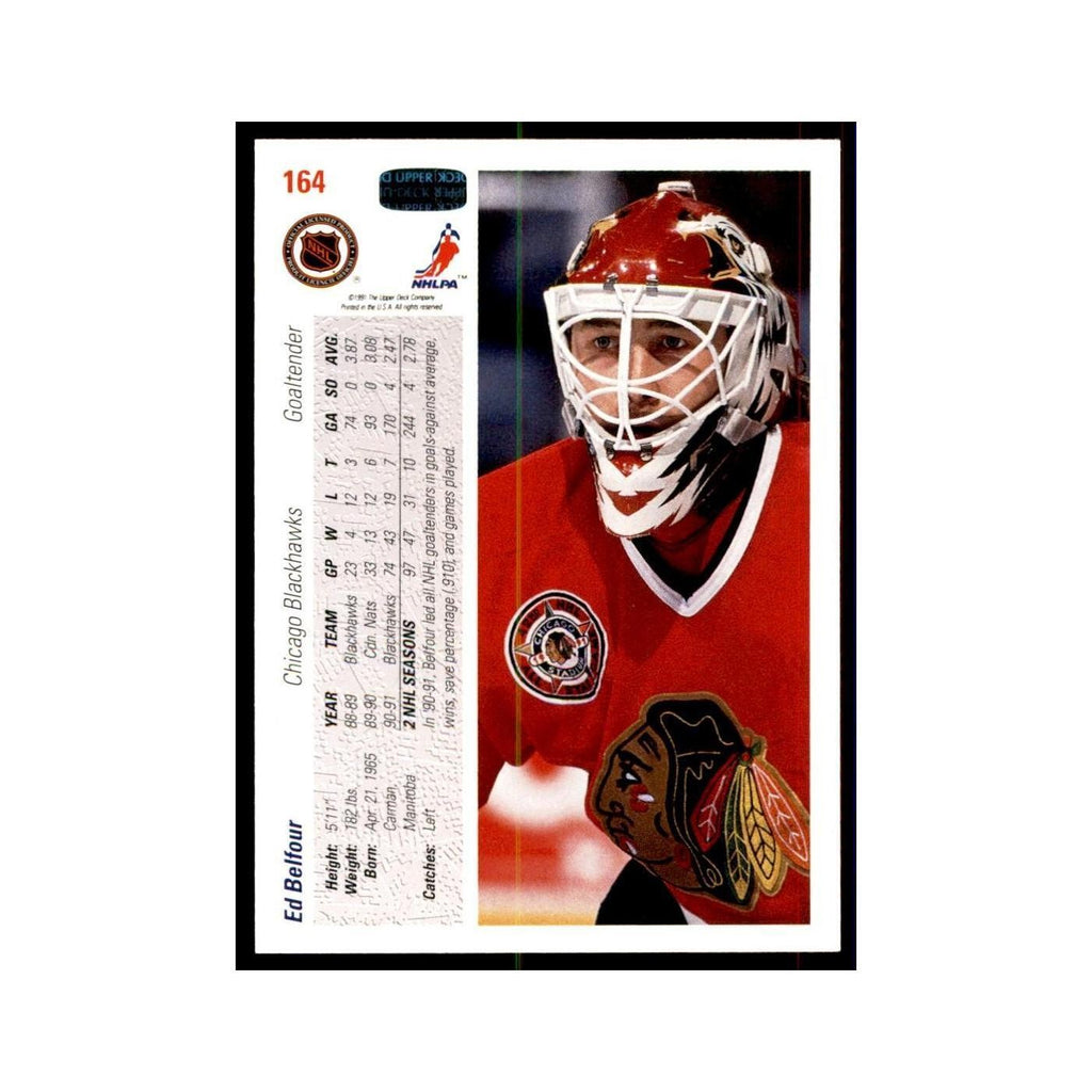 1991 Upper Deck Ed Belfour Hockey Cards #164
