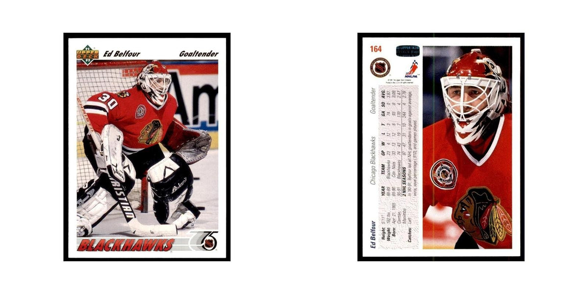 1991 Upper Deck Ed Belfour Hockey Cards #164