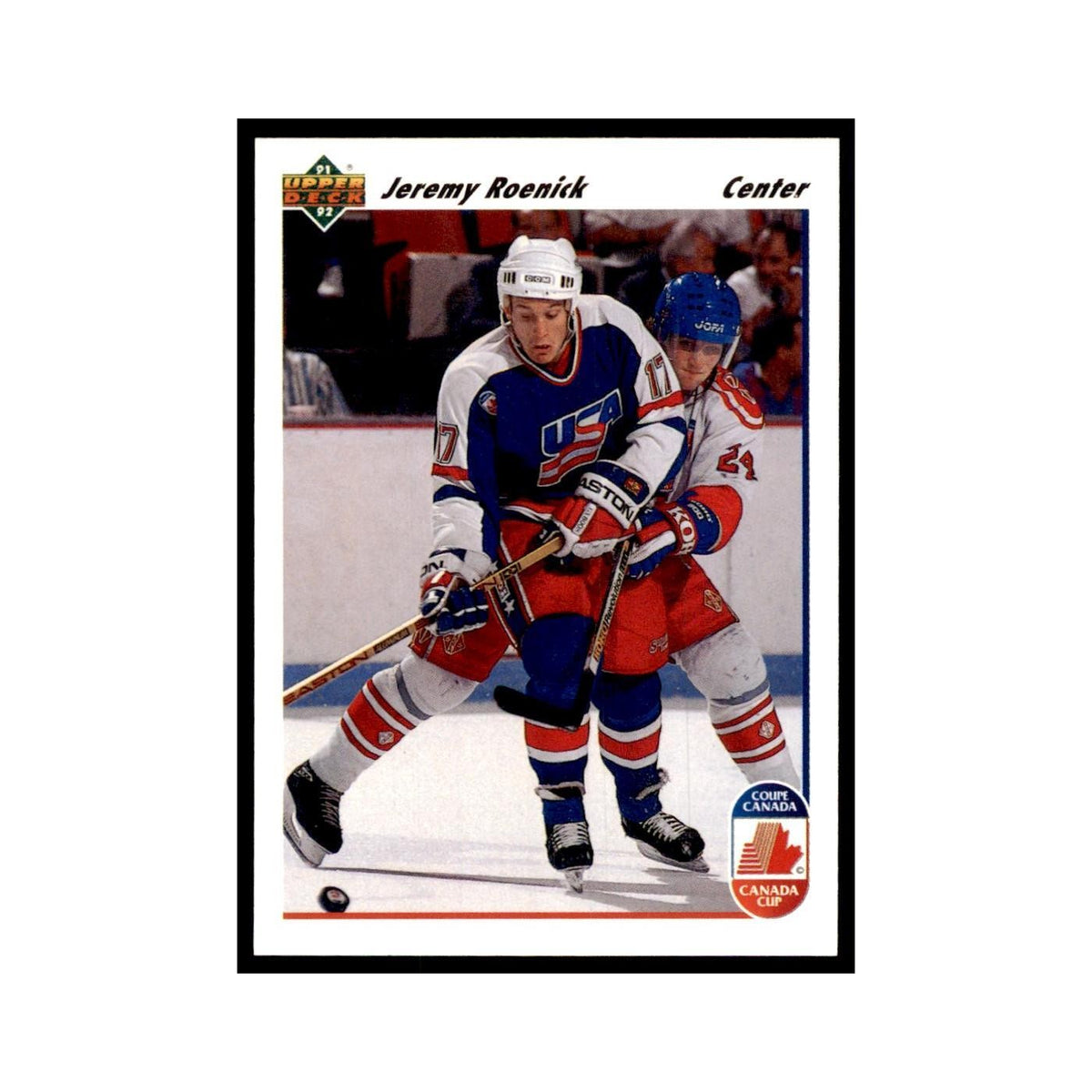 1991 Upper Deck Jeremy Roenick Hockey Cards #36