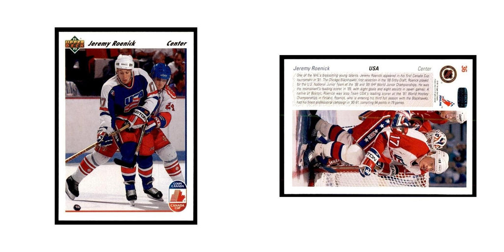 1991 Upper Deck Jeremy Roenick Hockey Cards #36