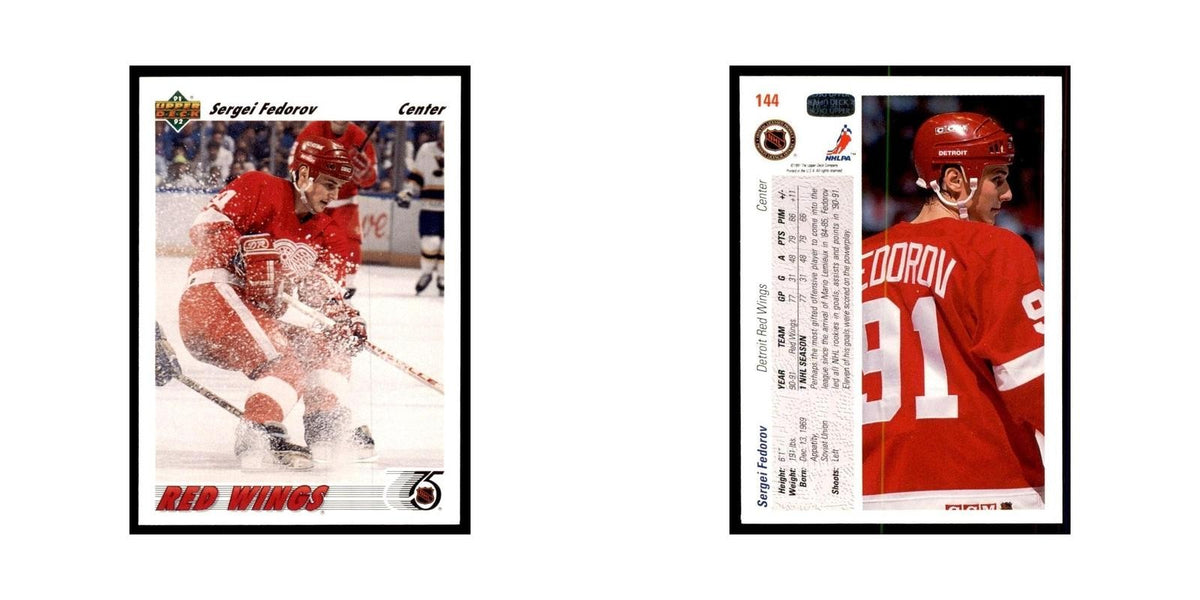 1991 Upper Deck Sergei Fedorov Hockey Cards #144