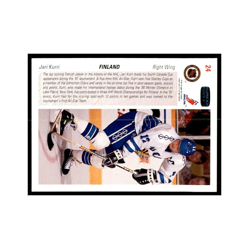 1991 Upper Deck Jari Kurri Hockey Cards #24