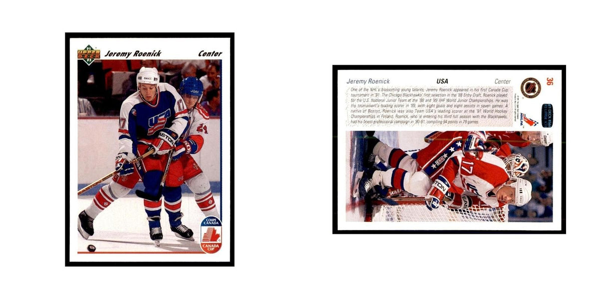 1991 Upper Deck Jeremy Roenick Hockey Cards #36