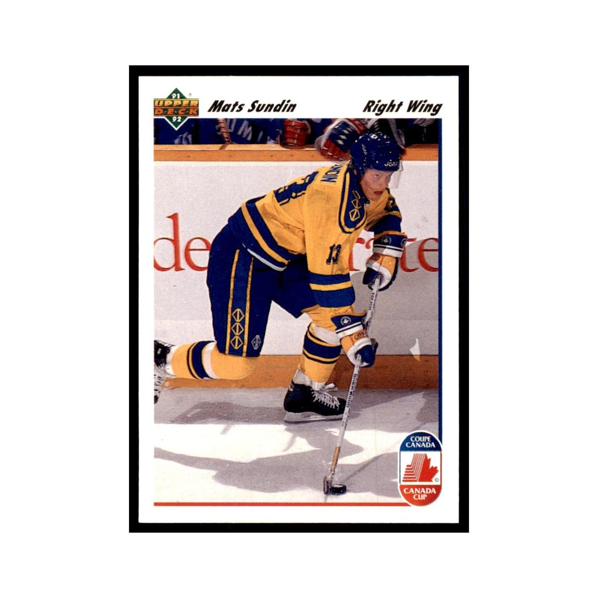1991 Upper Deck Mats Sundin Hockey Cards #31