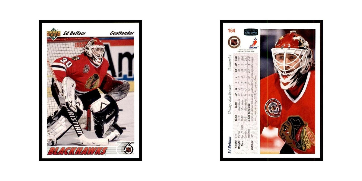1991 Upper Deck Ed Belfour Hockey Cards #164