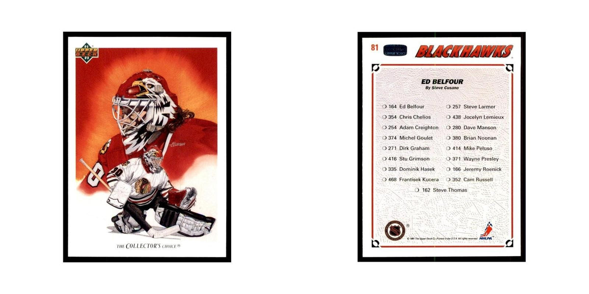 1991 Upper Deck Ed Belfour Hockey Cards #81