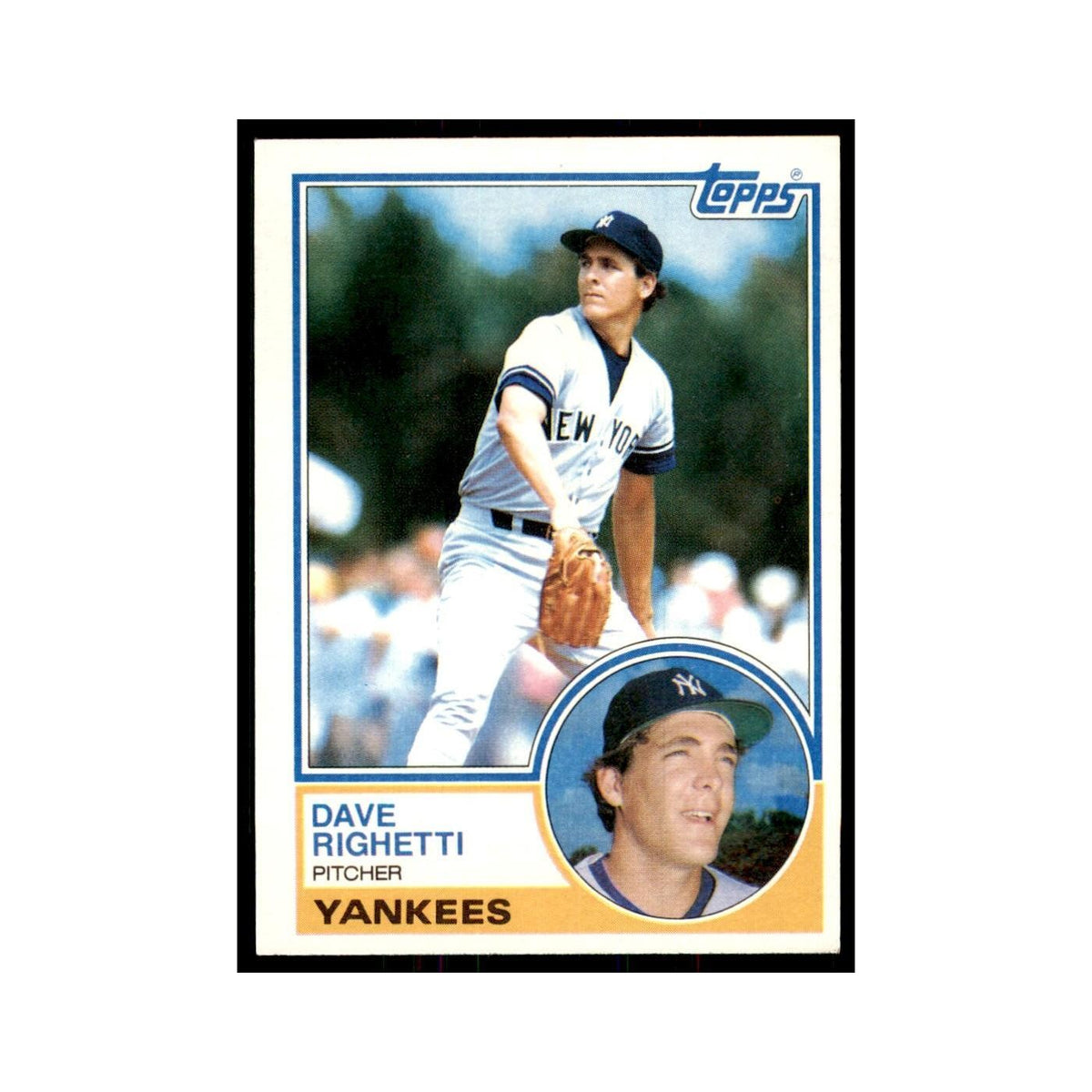 1983 Topps Dave Righetti Baseball Cards #176