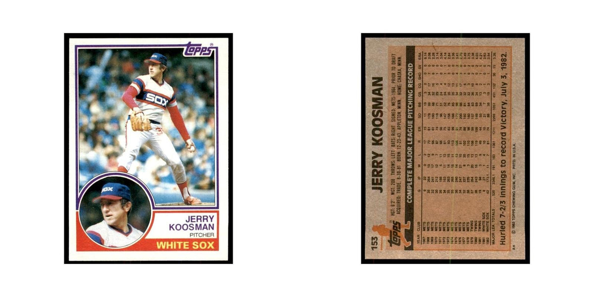1983 Topps Jerry Koosman Baseball Cards #153