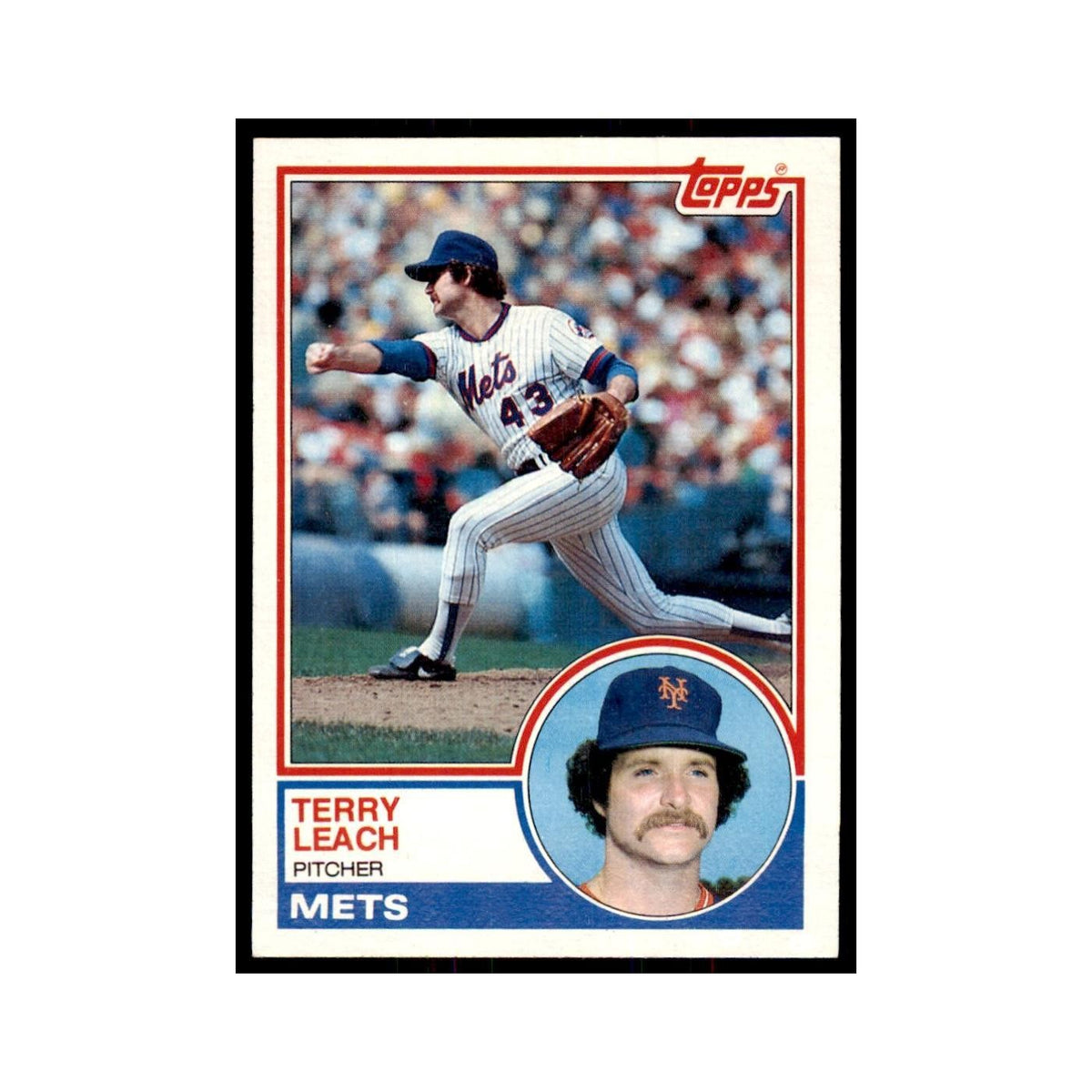 1983 Topps Terry Leach Baseball Cards #187