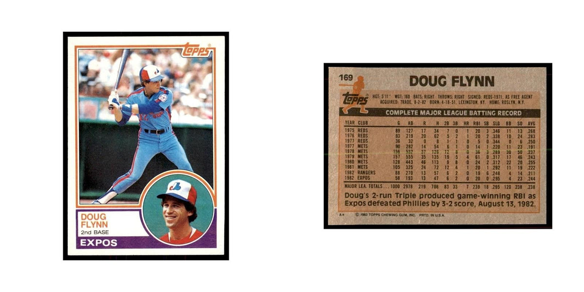 1983 Topps Doug Flynn Baseball Cards #169