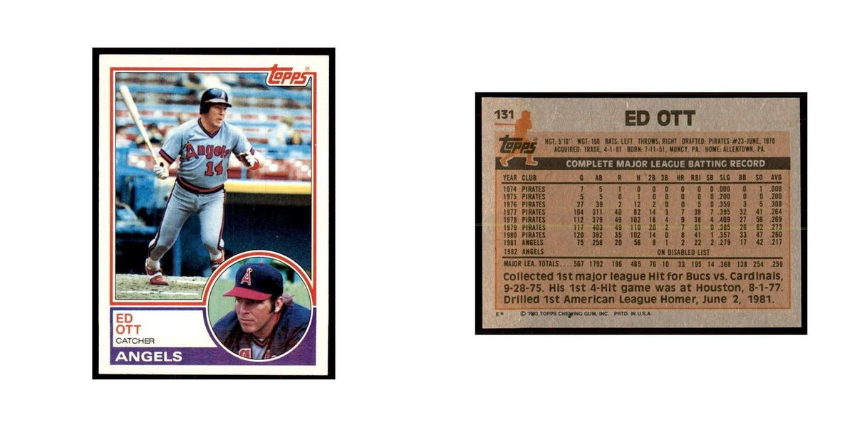 1983 Topps Ed Ott Baseball Cards #131