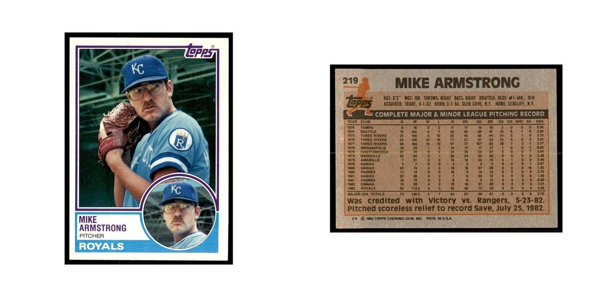 1983 Topps Mike Armstrong Baseball Cards #219