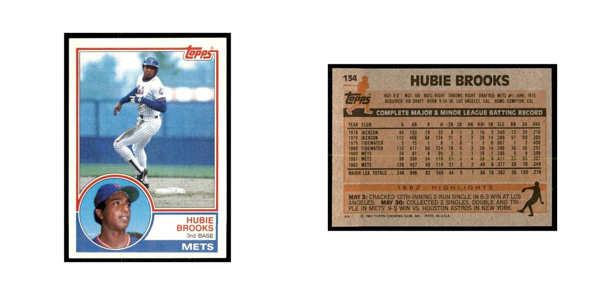 1983 Topps Hubie Brooks Baseball Cards #134
