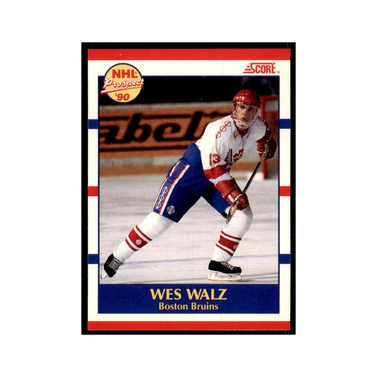 1990 Score Canadian Wes Walz Hockey Cards #418