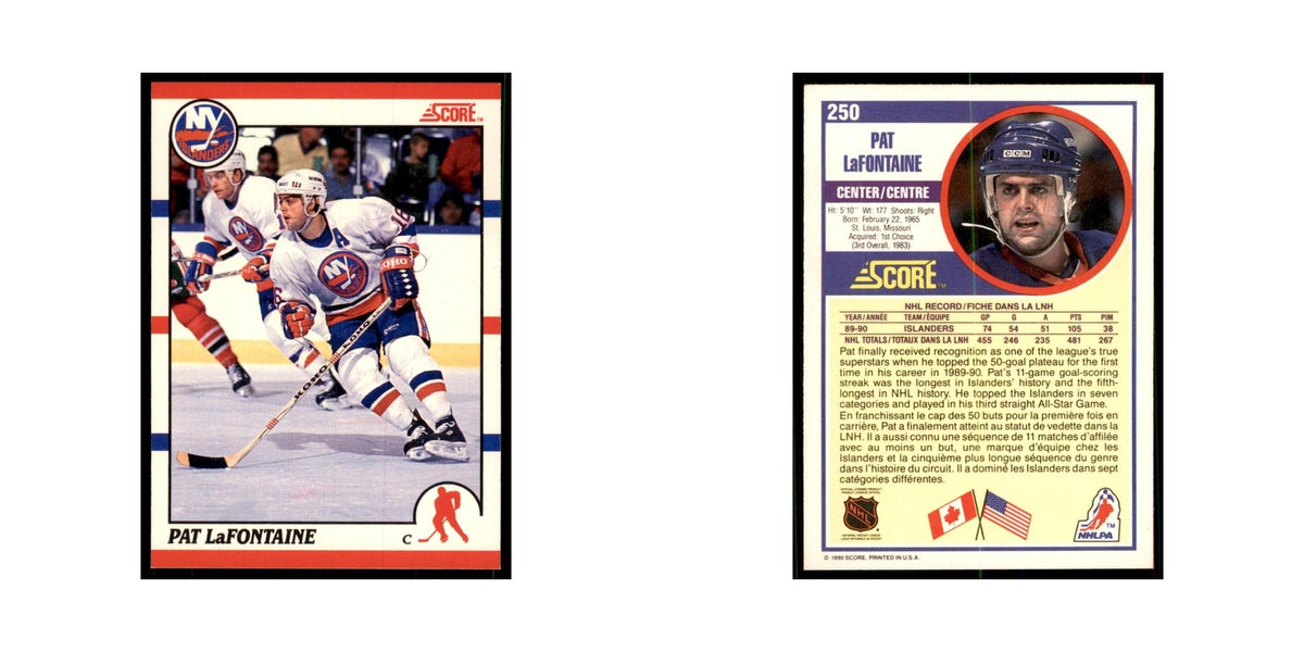 1990 Score Canadian Pat LaFontaine Hockey Cards #250