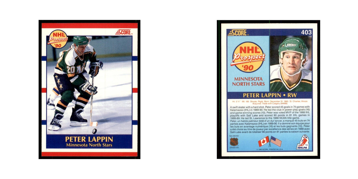 1990 Score Canadian Peter Lappin Hockey Cards #403