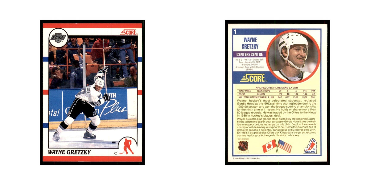 1990 Score Canadian Wayne Gretzky Hockey Cards #1