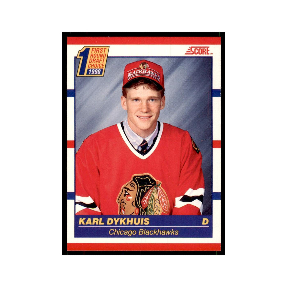 1990 Score Canadian Karl Dykhuis Hockey Cards #437