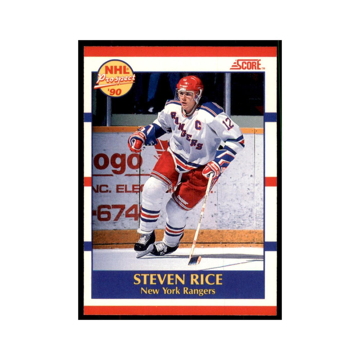 1990 Score Canadian Steven Rice Hockey Cards #390