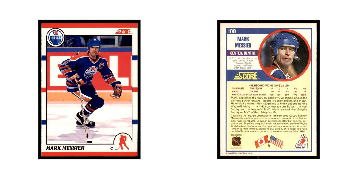 1990 Score Canadian Mark Messier Hockey Cards #100