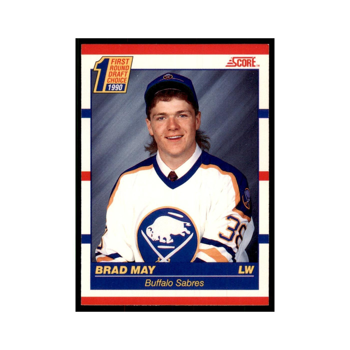 1990 Score Canadian Brad May Hockey Cards #427
