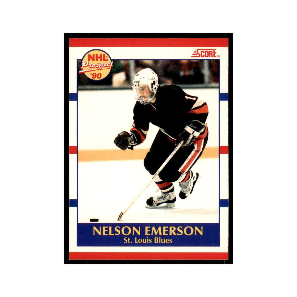 1990 Score Canadian Nelson Emerson Hockey Cards #383