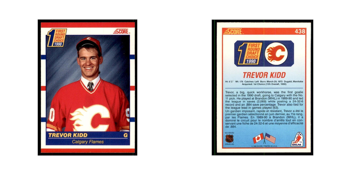 1990 Score Canadian Trevor Kidd Hockey Cards #438