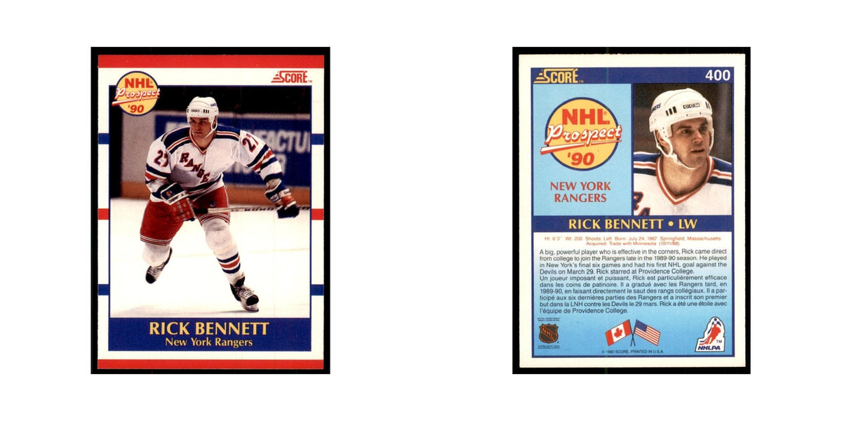 1990 Score Canadian Rick Bennett Hockey Cards #400