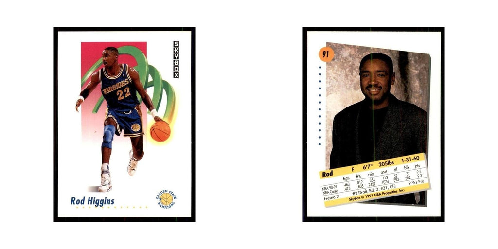 1991 SkyBox Rod Higgins Basketball Cards #91