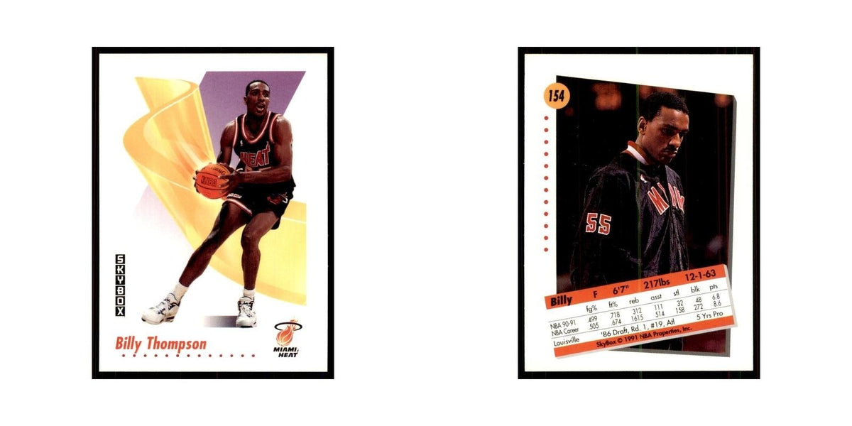 1991 SkyBox Billy Thompson Basketball Cards #154
